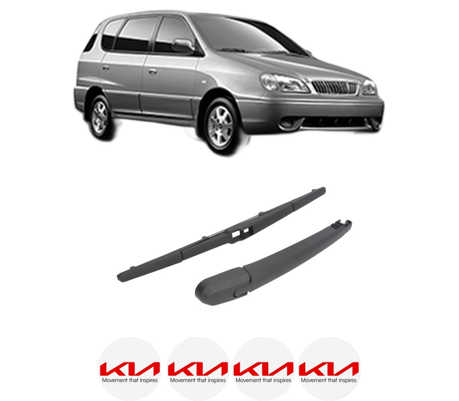 Set brat stergator spate cu lamela pentru KIA CARENS I MPV (FC, FJ) din 2002-2007, pentru spate, din cauciuc siliconat rezistent, Cri-Flo, 4 stickere auto KIA