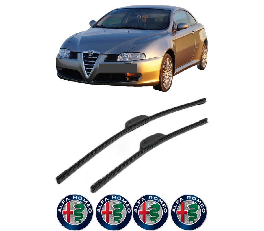 Set stergatoare auto ALFA ROMEO GT (937_) din 2003-2010, pentru parbriz auto, 2 bucati, Bosch Aerotwin Retrofit, din cauciuc siliconat rezistent, 4 Stickere Auto ALFA ROMEO