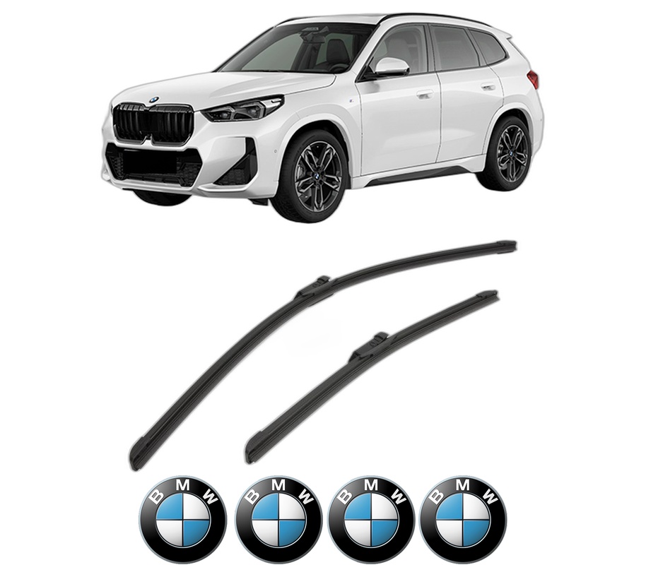 Set stergatoare auto BMW Seria X1 (U11) din 2022-2024, pentru parbriz auto, 2 bucati, Bosch Aerotwin, din cauciuc siliconat rezistent, 4 Stickere Auto BMW Seria