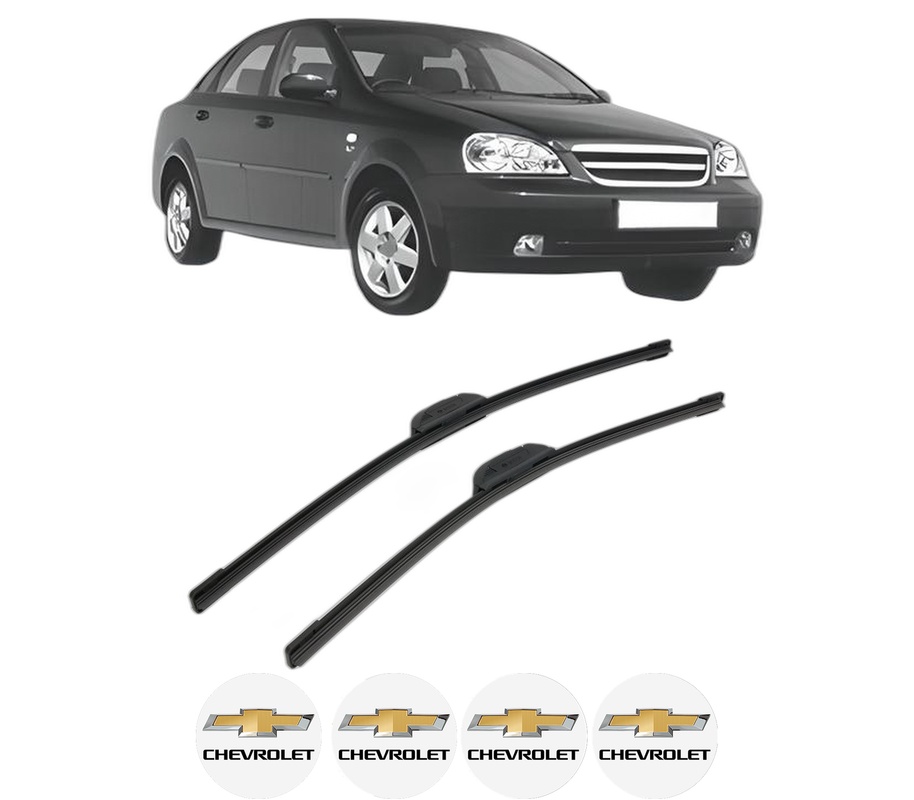 Set stergatoare auto CHEVROLET LACETTI Saloon (J200) din 2003, pentru parbriz auto, 2 bucati, Bosch Aerotwin Retrofit, din cauciuc siliconat rezistent, 4 Stickere Auto CHEVROLET