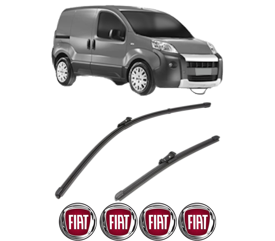 Set stergatoare auto FIAT 500 (312_) din 2007-2021, pentru parbriz auto, 2 bucati, Valeo Silencio Xtrm, din cauciuc siliconat rezistent, 4 Stickere Auto FIAT