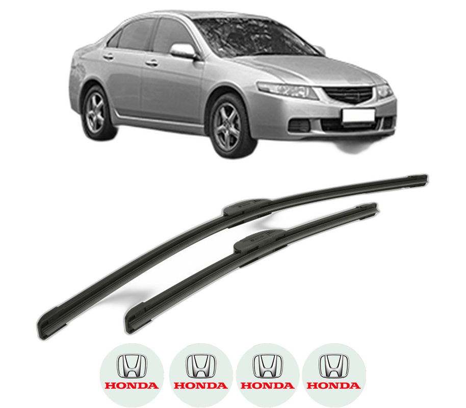 Set stergatoare auto HONDA ACCORD VII (CL, CN) din 2003-2008, pentru parbriz auto, 2 bucati, Bosch Aerotwin Retrofit, din cauciuc siliconat rezistent, 4 Stickere Auto HONDA