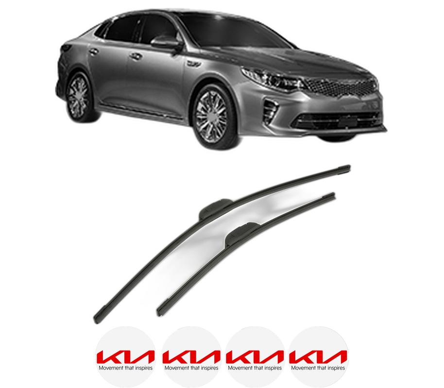 Set stergatoare auto KIA OPTIMA (JF) din 2015-2019, pentru parbriz auto, 2 bucati, Bosch Aerotwin Retrofit, din cauciuc siliconat rezistent, 4 Stickere Auto KIA