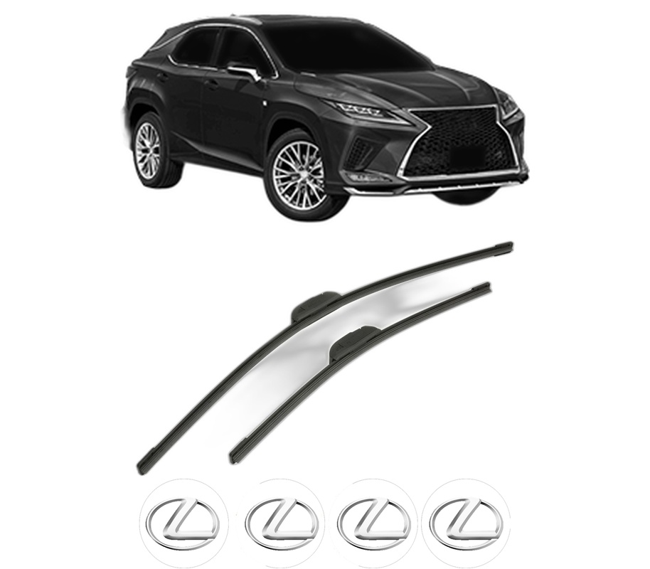 Set stergatoare auto LEXUS RX (_LA1_, _LH1_) din 2022-2023, pentru parbriz auto, 2 bucati, Bosch Aerotwin Retrofit, din cauciuc siliconat rezistent, 4 Stickere Auto LEXUS