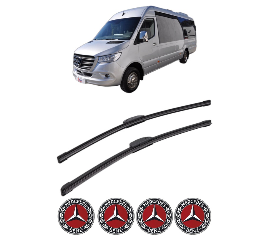 Set stergatoare auto MERCEDES-BENZ SPRINTER CLASSIC 4,6-t Van (B909) din 2017, pentru parbriz auto, 2 bucati, Bosch Aerotwin Retrofit, din cauciuc siliconat rezistent, 4 Stickere Auto MERCEDES-BENZ