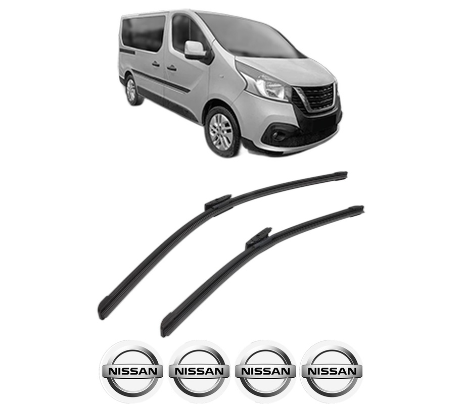 Set stergatoare auto NISSAN NV300 Kombi (X82) din 2016-2021, pentru parbriz auto, 2 bucati, Bosch Aerotwin Multi, din cauciuc siliconat rezistent, 4 Stickere Auto NISSAN