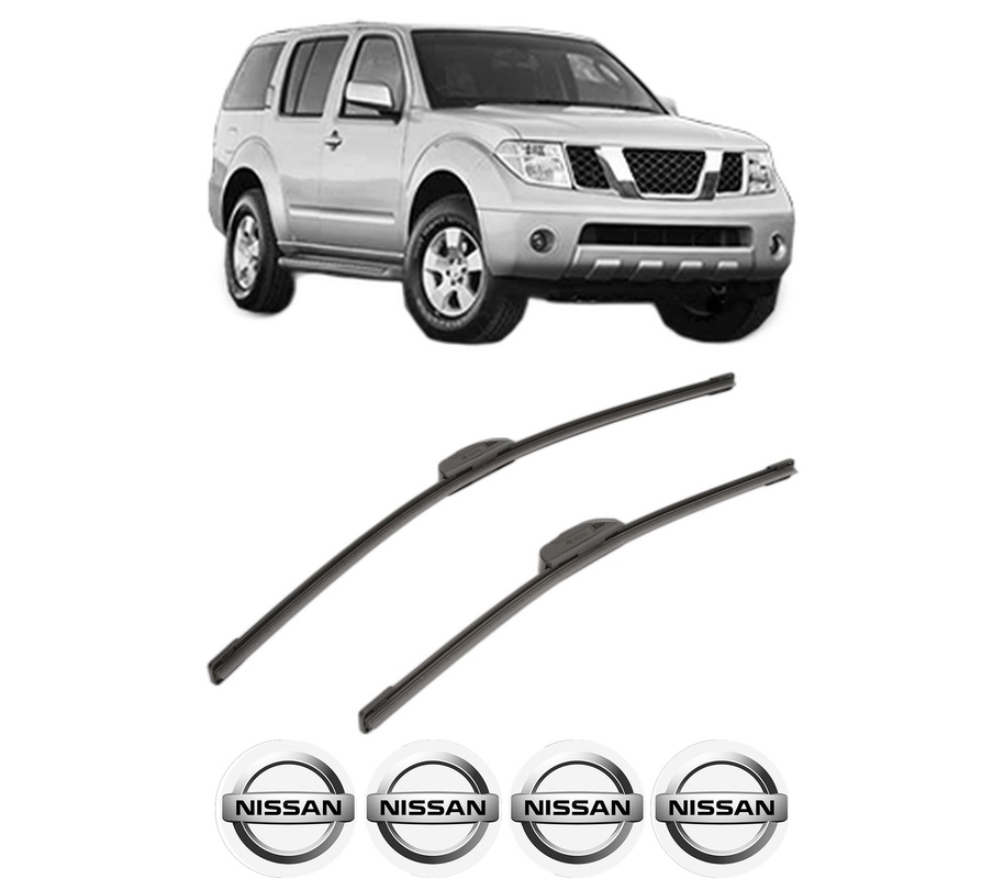 Set stergatoare auto NISSAN PATHFINDER III (R51) din 2005-2010, pentru parbriz auto, 2 bucati, Bosch Aerotwin Retrofit, din cauciuc siliconat rezistent, 4 Stickere Auto NISSAN