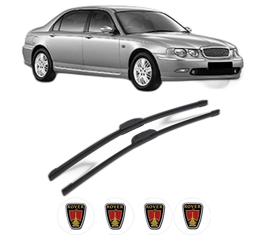 Set stergatoare auto ROVER 75 (RJ) din 1999-2005, pentru parbriz auto, 2 bucati, Bosch Aerotwin Retrofit, din cauciuc siliconat rezistent, 4 Stickere Auto ROVER