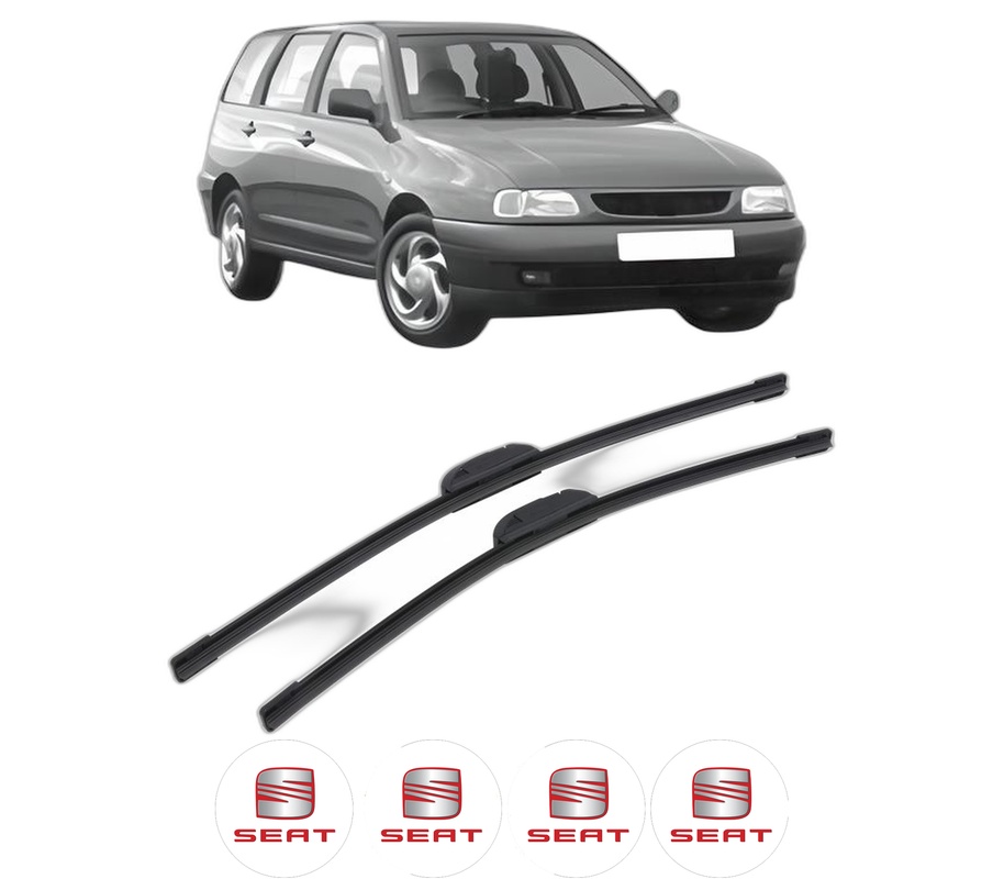 Set stergatoare auto SEAT CORDOBA Vario (6K5) din 1996-2000, pentru parbriz auto, 2 bucati, Bosch Aerotwin Retrofit, din cauciuc siliconat rezistent, 4 Stickere Auto SEAT