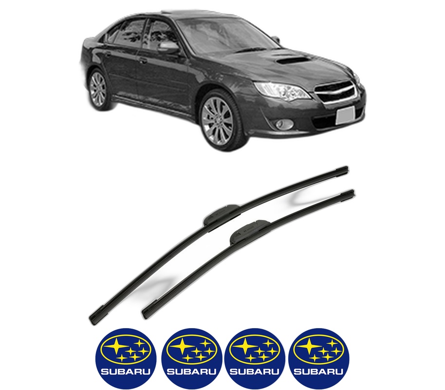 Set stergatoare auto SUBARU LEGACY IV (BL) din 2003-2008, pentru parbriz auto, 2 bucati, Bosch Aerotwin Retrofit, din cauciuc siliconat rezistent, 4 Stickere Auto SUBARU