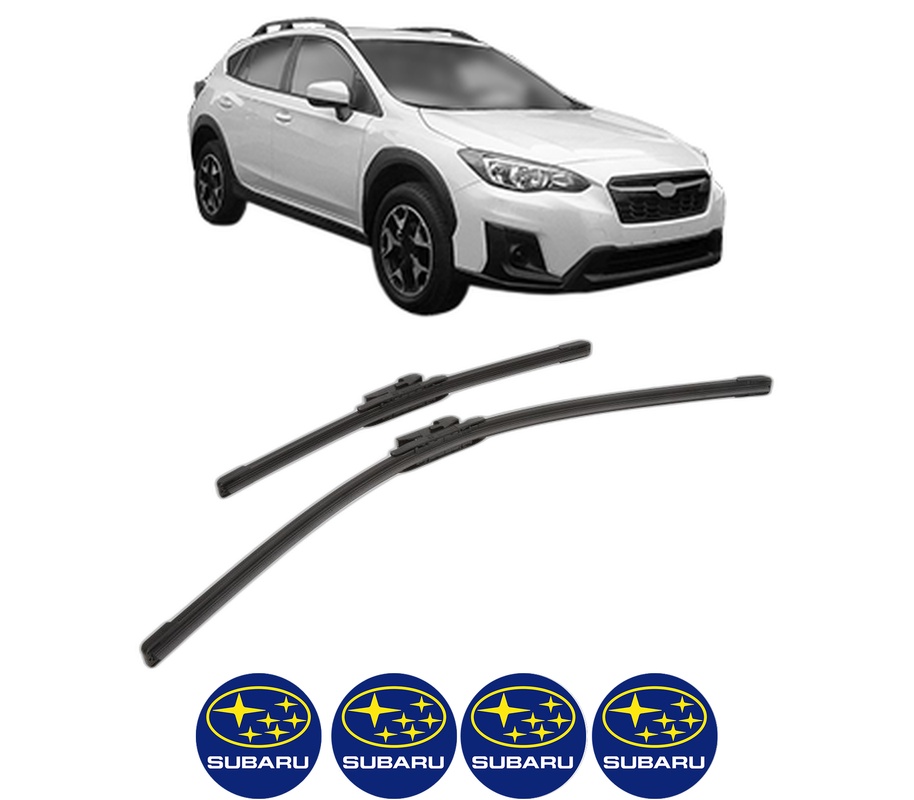 Set stergatoare auto SUBARU XV (GT) din 2017-2019, pentru parbriz auto, 2 bucati, Bosch Aerotwin, din cauciuc siliconat rezistent, 4 Stickere Auto SUBARU