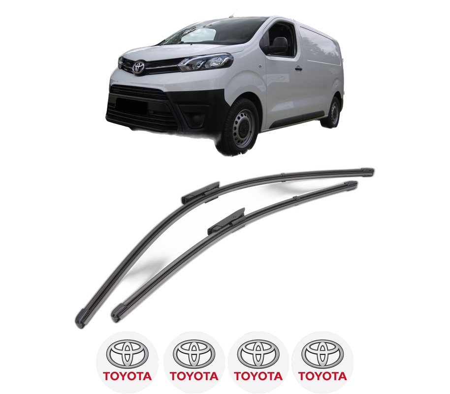 Set stergatoare auto TOYOTA PROACE Platform/Chassis (MDZ_) din 2016-2024, pentru parbriz auto, 2 bucati, Valeo Silencio Xtrm, din cauciuc siliconat rezistent, 4 Stickere Auto TOYOTA