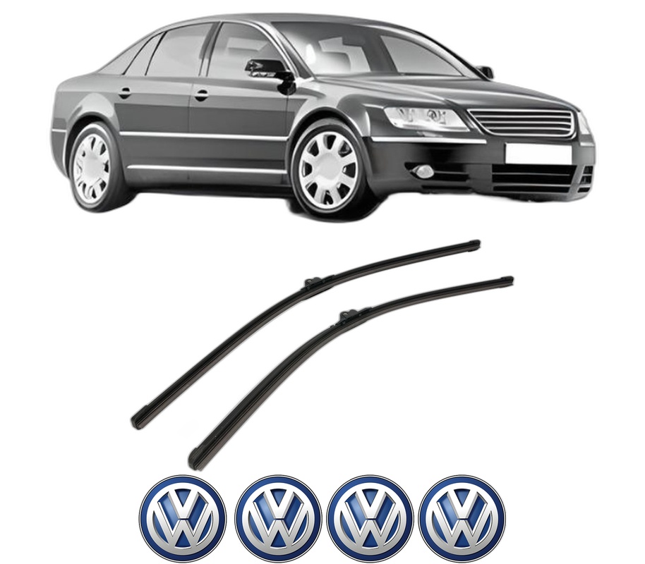 Set stergatoare auto Volkswagen PHAETON (3D1, 3D2, 3D3, 3D4, 3D6, 3D7, 3D8, 3D9) din 2002-2013, pentru parbriz auto, 2 bucati, Bosch Aerotwin, din cauciuc siliconat rezistent, 4 Stickere Auto Volkswagen