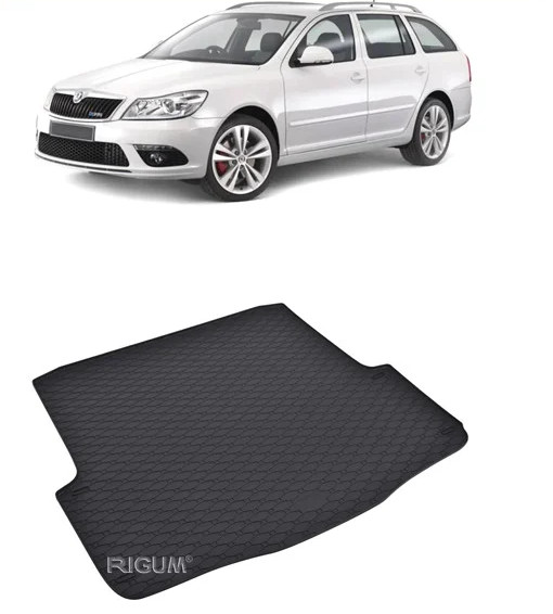 Tavita auto SKODA Octavia II Combi 2005-2013, protectie portbagaj, Cri-Flo, din cauciuc 100%, compatibil cu autoturismul SKODA Octavia II
