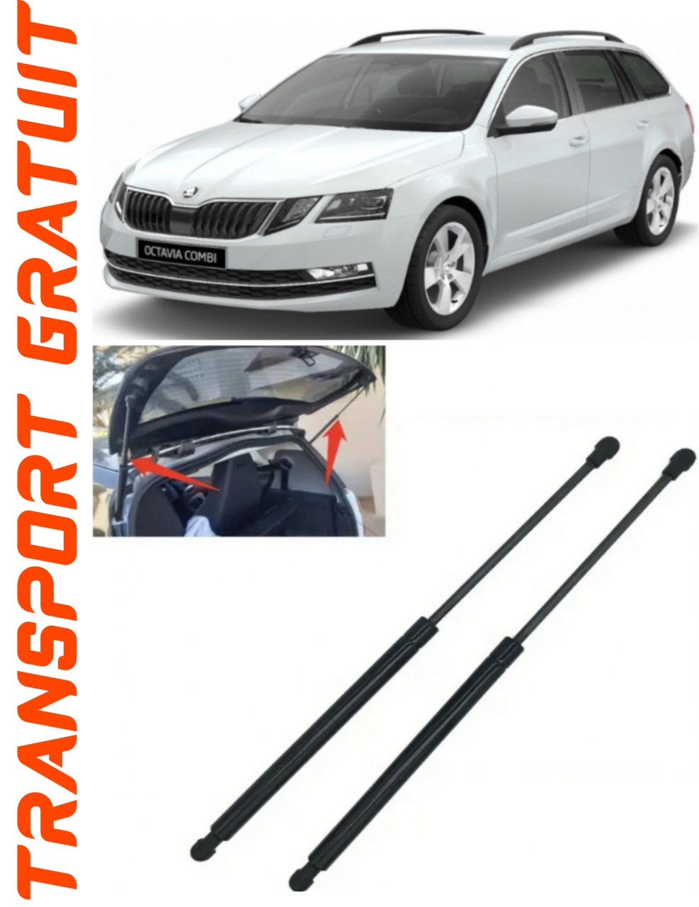 Set 2 amortizoare Haion portbagaj pentru masina SKODA Octavia III