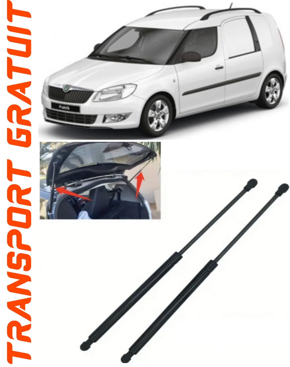 Set 2 amortizoare Haion portbagaj pentru masina SKODA Roomster Praktik