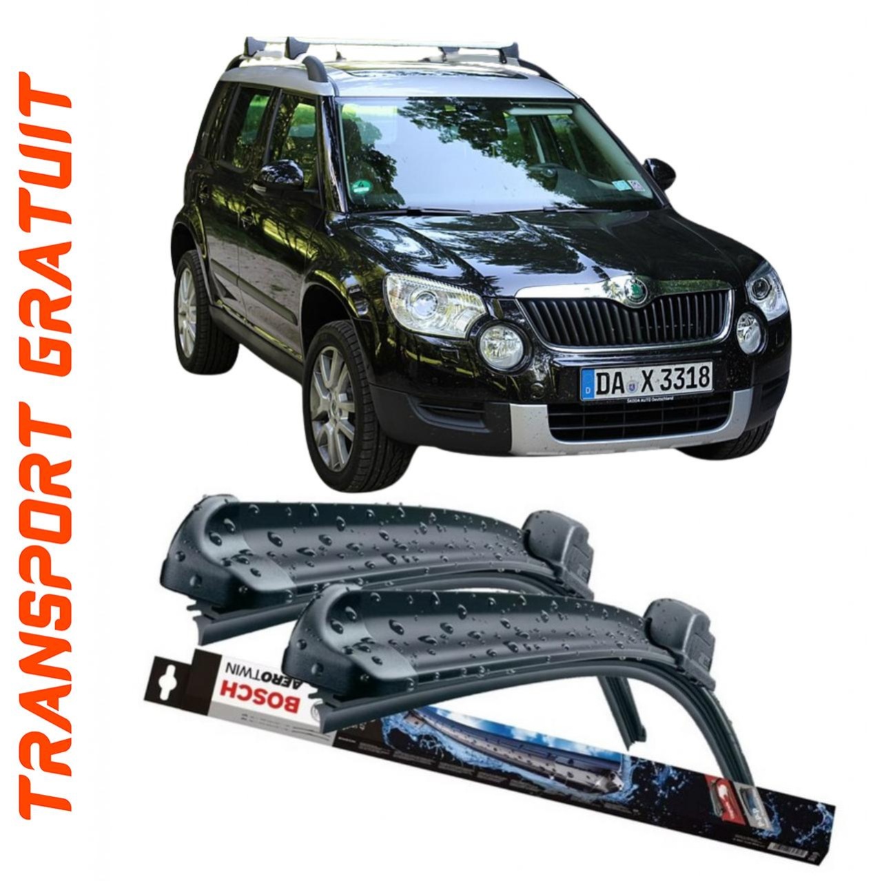 Stergatoare auto dedicat cu masina SKODA Yeti