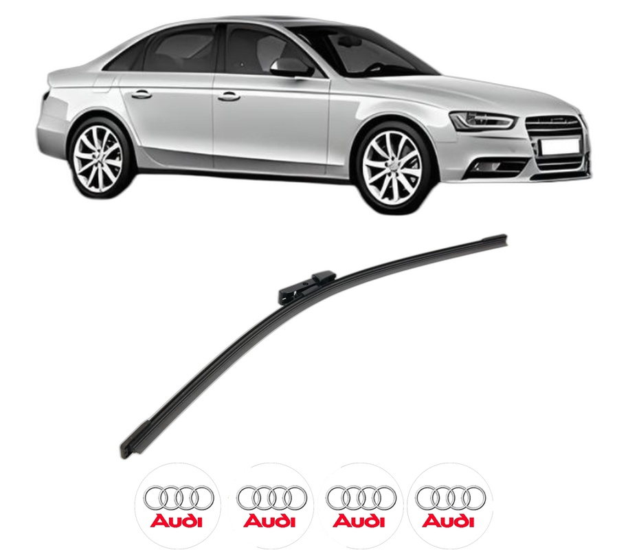 Stergator lamela spate AUDI A4 B8 (8K2) din 2008 - 2015, pentru luneta auto, Bosch Aerotwin, din cauciuc siliconat rezistent, 4 Stickere Auto AUDI
