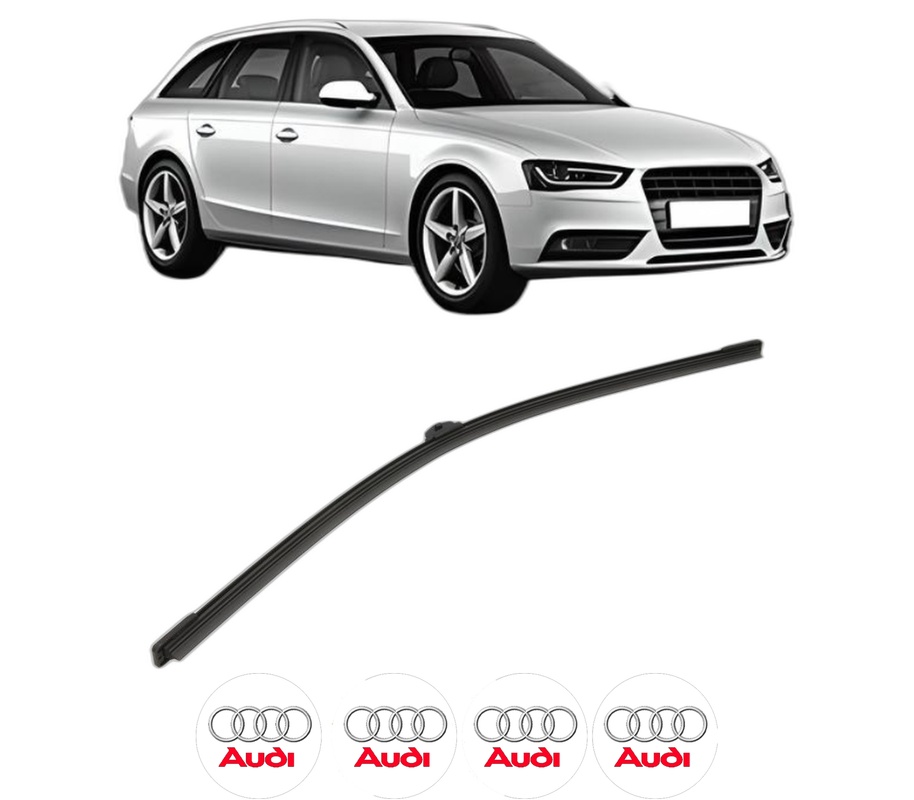 Stergator lamela spate AUDI A4 B8 Avant (8K5) din 2007 - 2015, pentru luneta auto, Bosch Aerotwin, din cauciuc siliconat rezistent, 4 Stickere Auto AUDI