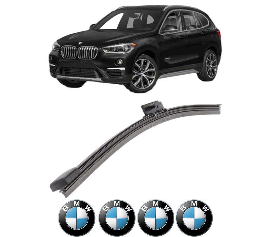 Stergator lamela spate BMW Seria X1 (F48) din 2014 - 2022, pentru luneta auto, Bosch Aerotwin, din cauciuc siliconat rezistent, 4 Stickere Auto BMW