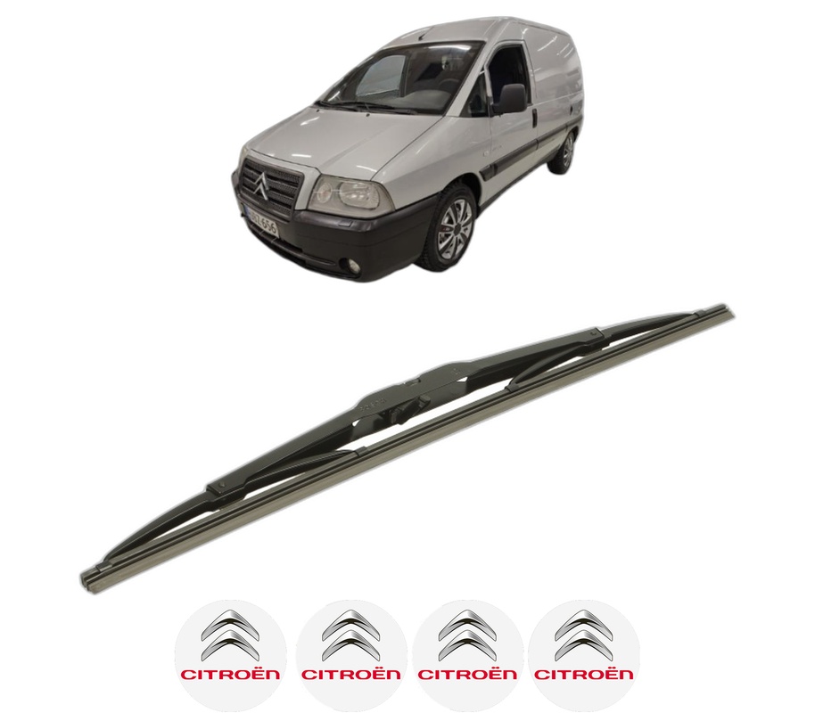 Stergator lamela spate CITROEN JUMPY II Platform/Chassis din 2006 - 2016, pentru luneta auto, Bosch Twin, din cauciuc siliconat rezistent, 4 Stickere Auto CITROEN