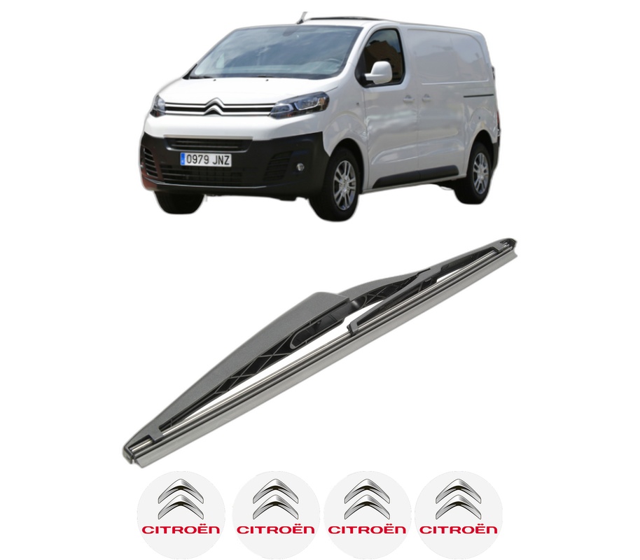 Stergator lamela spate CITROEN JUMPY III Van (V_) din 2016 - 2022, pentru luneta auto, Bosch Twin, din cauciuc siliconat rezistent, 4 Stickere Auto CITROEN