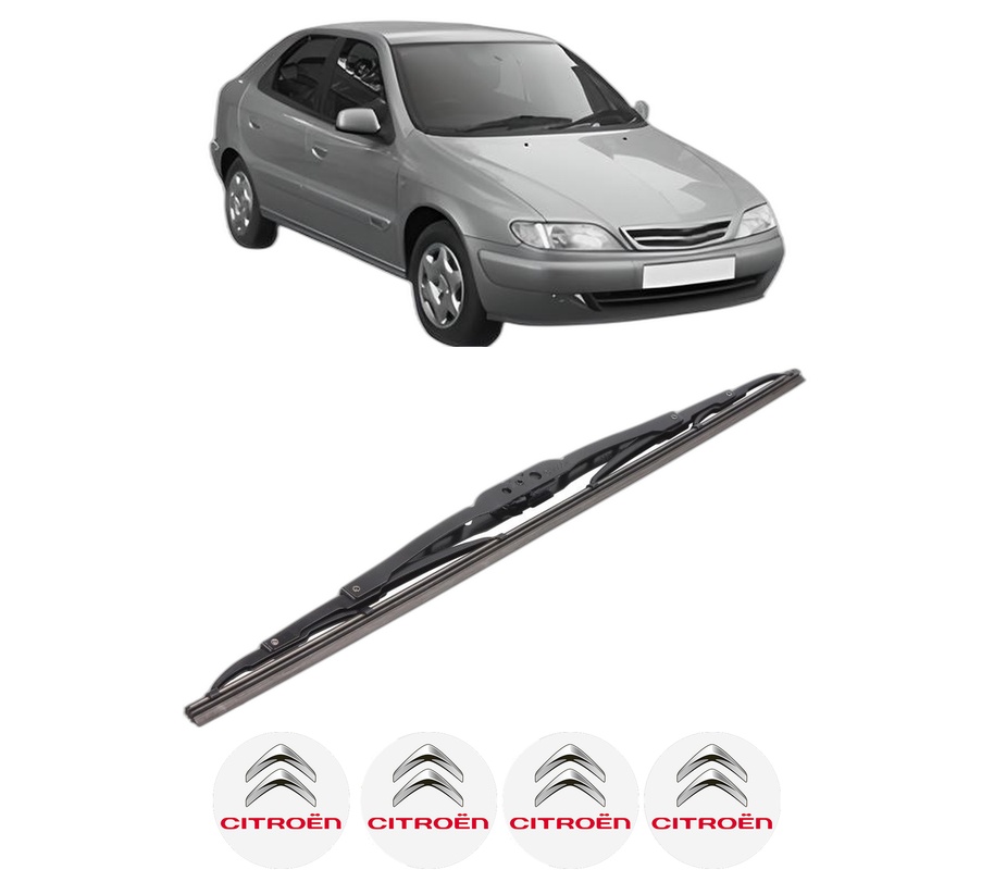 Stergator lamela spate CITROEN XSARA (N1) din 1997 - 2005, pentru luneta auto, Bosch Twin, din cauciuc siliconat rezistent, 4 Stickere Auto CITROEN