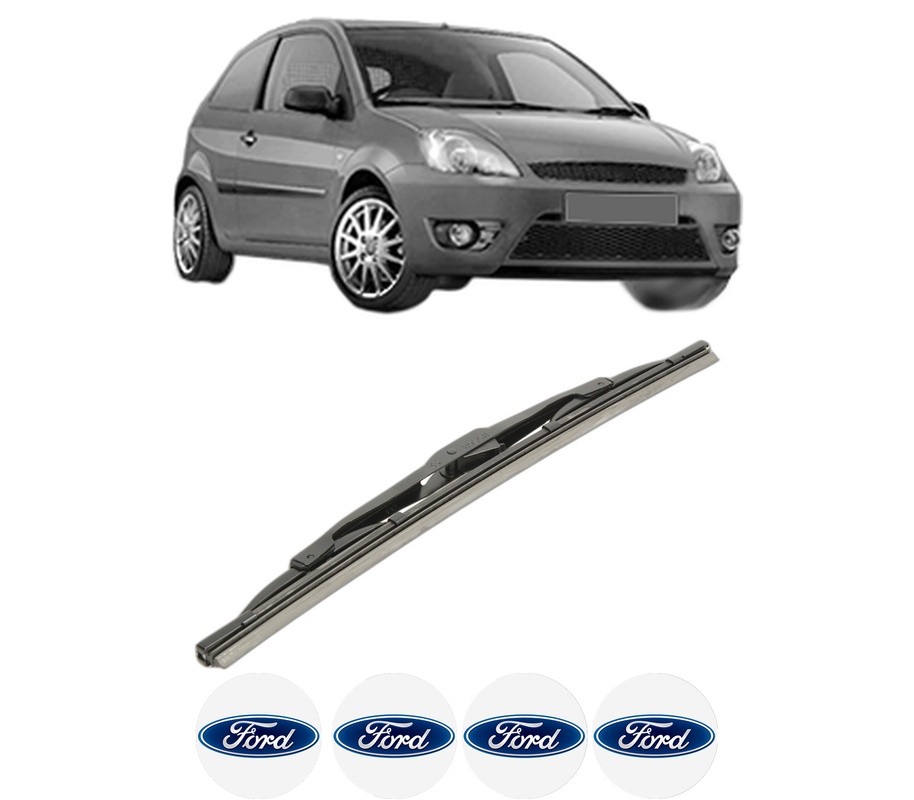 Stergator lamela spate FORD FIESTA V Van din 2002 - 2010, pentru luneta auto, Bosch Twin, din cauciuc siliconat rezistent, 4 Stickere Auto FORD