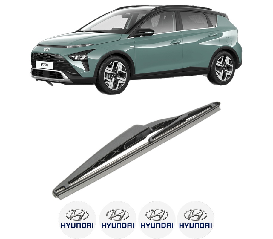 Stergator lamela spate HYUNDAI BAYON (BC3) din 2021, pentru luneta auto, Bosch Twin, din cauciuc siliconat rezistent, 4 Stickere Auto HYUNDAI