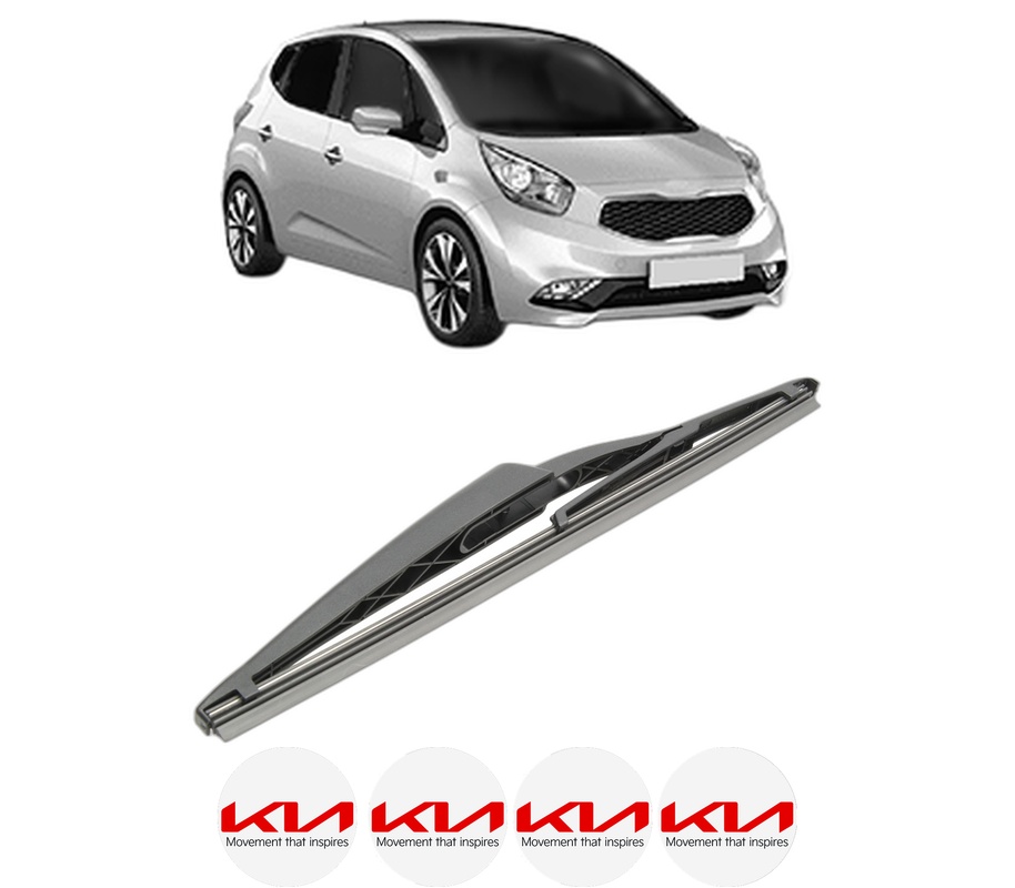 Stergator lamela spate KIA VENGA Hatchback Van (YN) din 2015, pentru luneta auto, Bosch Twin, din cauciuc siliconat rezistent, 4 Stickere Auto KIA