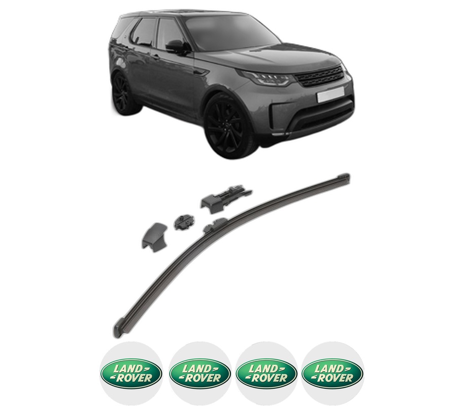 Stergator lamela spate LAND ROVER DISCOVERY V (L462) din 2016, pentru luneta auto, Valeo HydroConnect, din cauciuc siliconat rezistent, 4 Stickere Auto LAND ROVER