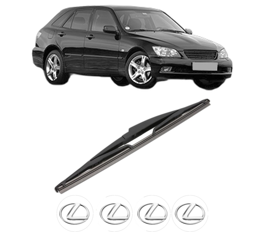Stergator lamela spate LEXUS IS SportCross (_E1_) din 2001 - 2005, pentru luneta auto, Valeo Silencio, din cauciuc siliconat rezistent, 4 Stickere Auto LEXUS