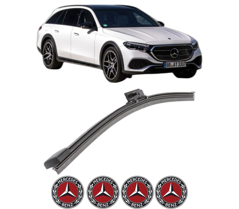 Stergator lamela spate MERCEDES-BENZ E-CLASS All-Terrain (S214) din 2023, pentru luneta auto, Bosch Aerotwin, din cauciuc siliconat rezistent, 4 Stickere Auto MERCEDES-BENZ