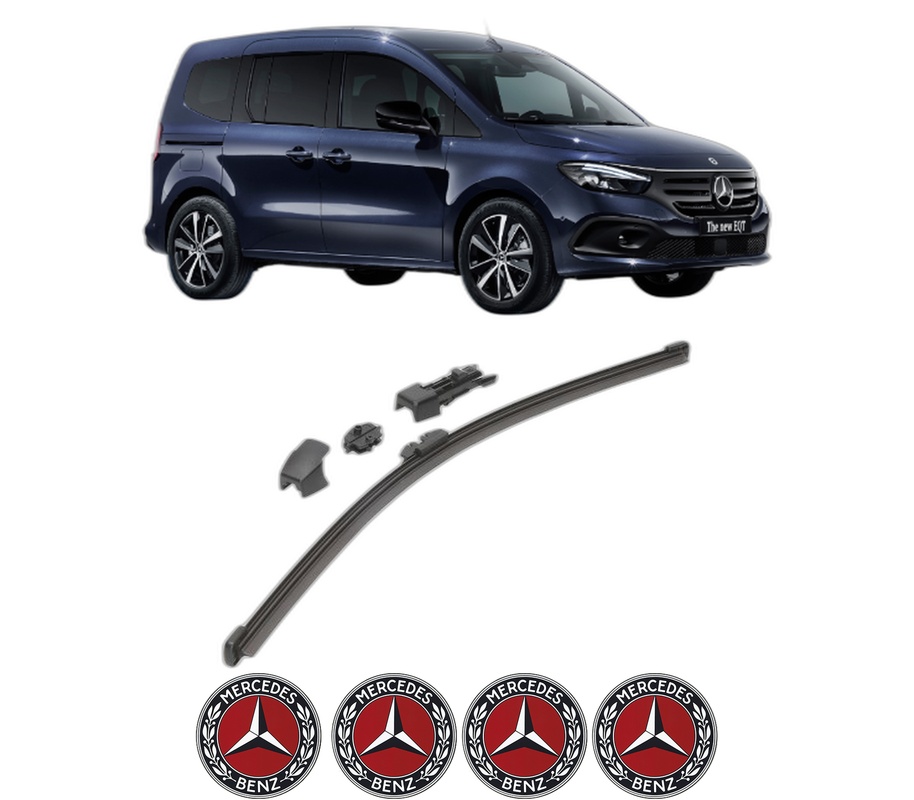 Stergator lamela spate MERCEDES-BENZ EQT (W420) din 2023, pentru luneta auto, Valeo HydroConnect, din cauciuc siliconat rezistent, 4 Stickere Auto MERCEDES-BENZ
