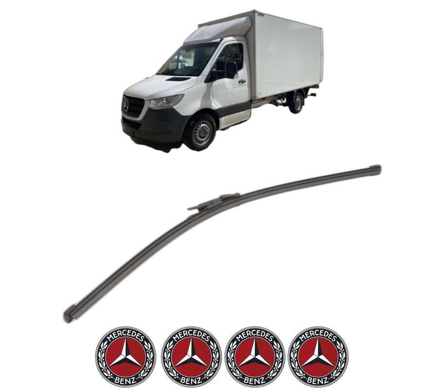 Stergator lamela spate MERCEDES-BENZ SPRINTER 5-t Platform/Chassis (B907) din 2018 - 2021, pentru luneta auto, Valeo Silencio Xtrm, din cauciuc siliconat rezistent, 4 Stickere Auto MERCEDES-BENZ