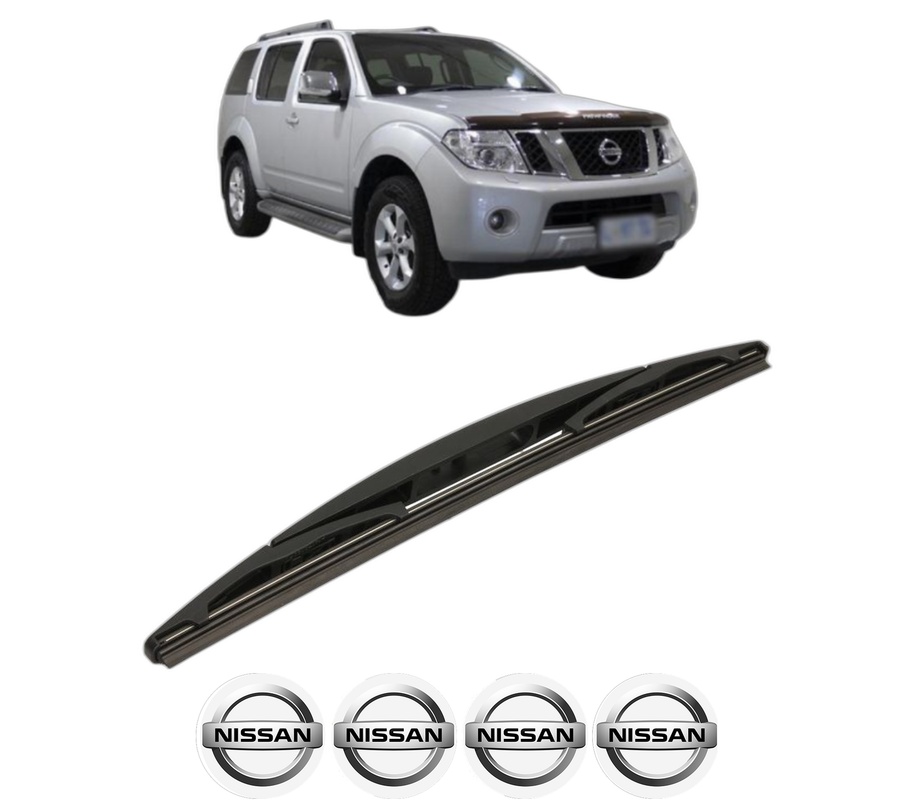 Stergator lamela spate NISSAN PATHFINDER III VAN (R51_) din 2013 - 2014, pentru luneta auto, Bosch Twin, din cauciuc siliconat rezistent, 4 Stickere Auto NISSAN