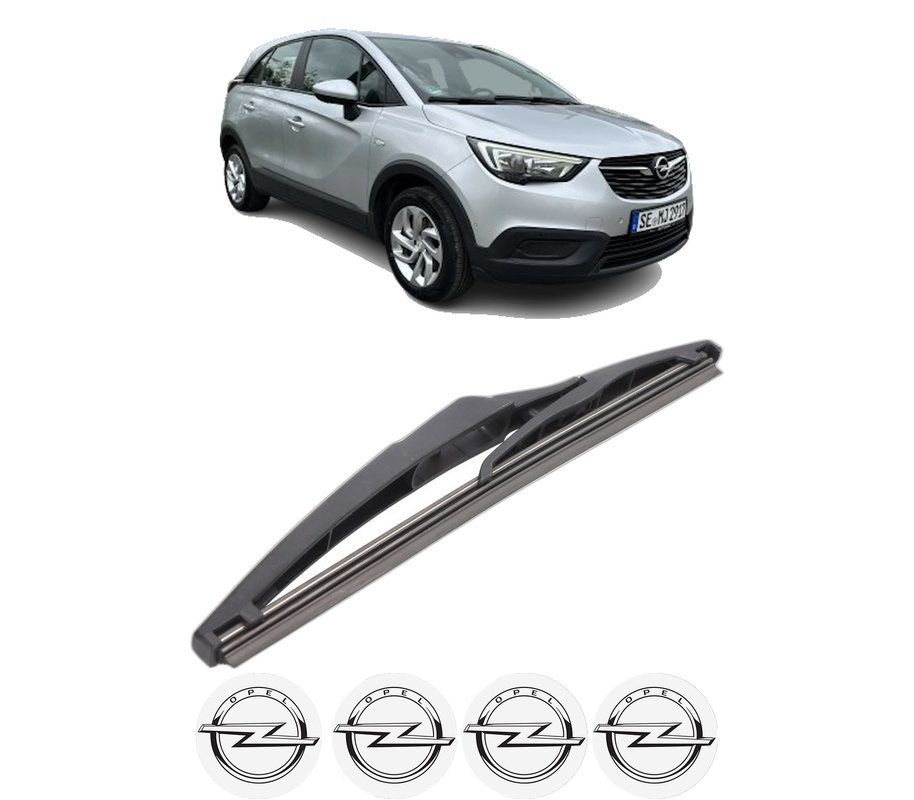 Stergator lamela spate OPEL CROSSLAND X / CROSSLAND (P17, P2QO) din 2017 - 2019, pentru luneta auto, Bosch Twin, din cauciuc siliconat rezistent, 4 Stickere Auto OPEL