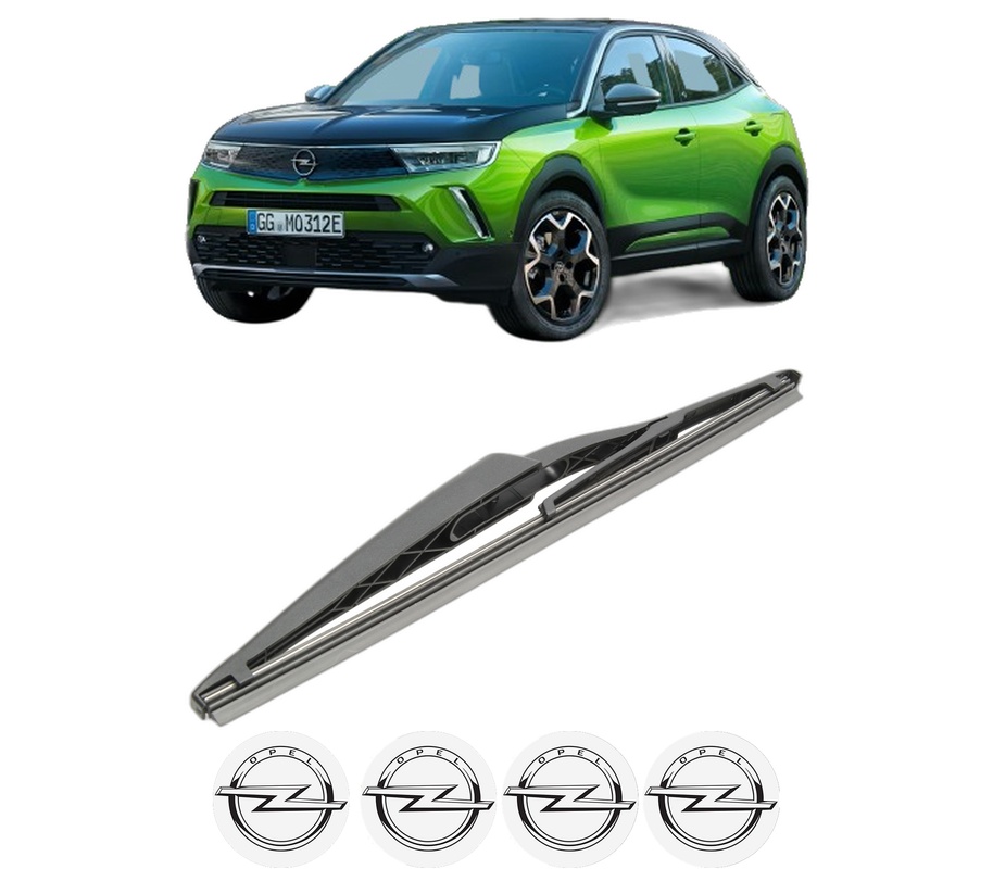 Stergator lamela spate OPEL MOKKA din 2012 - 2019, pentru luneta auto, Bosch Twin, din cauciuc siliconat rezistent, 4 Stickere Auto OPEL