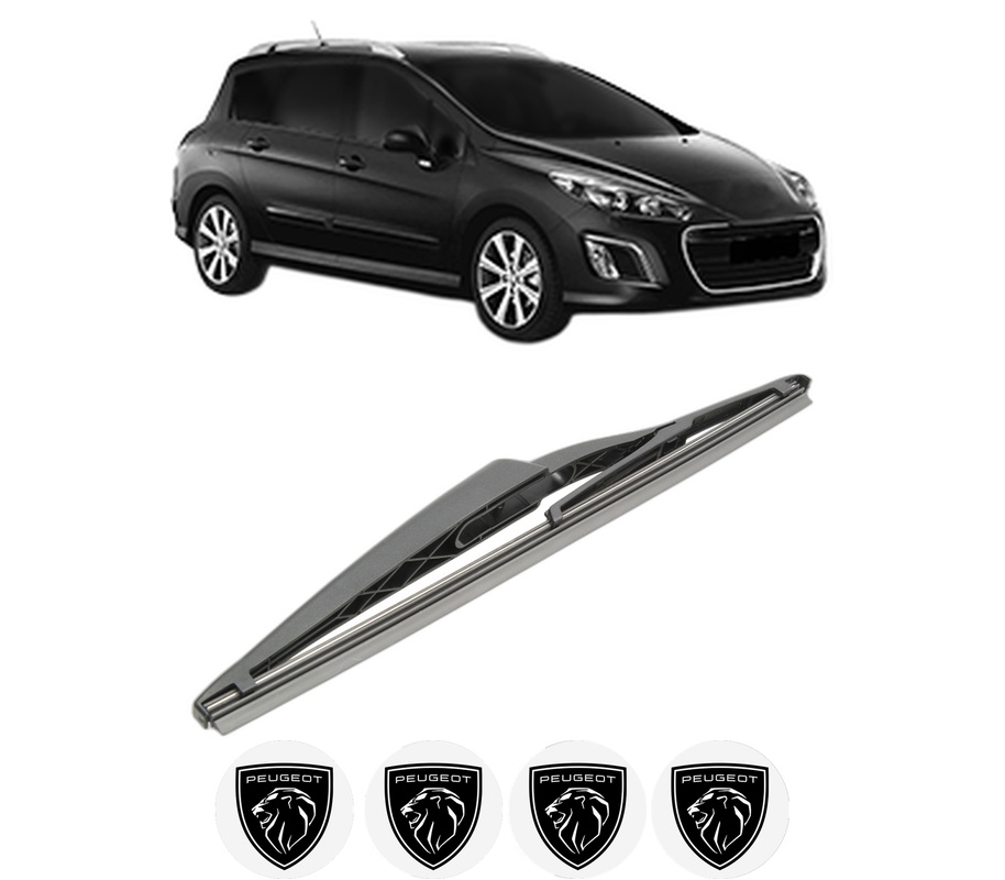 Stergator lamela spate PEUGEOT 308 SW I Estate Van (4E_) din 2008 - 2012, pentru luneta auto, Bosch Twin, din cauciuc siliconat rezistent, 4 Stickere Auto PEUGEOT