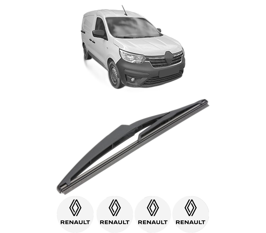 Stergator lamela spate RENAULT EXPRESS Box Body/MPV din 2021, pentru luneta auto, Valeo Silencio, din cauciuc siliconat rezistent, 4 Stickere Auto RENAULT