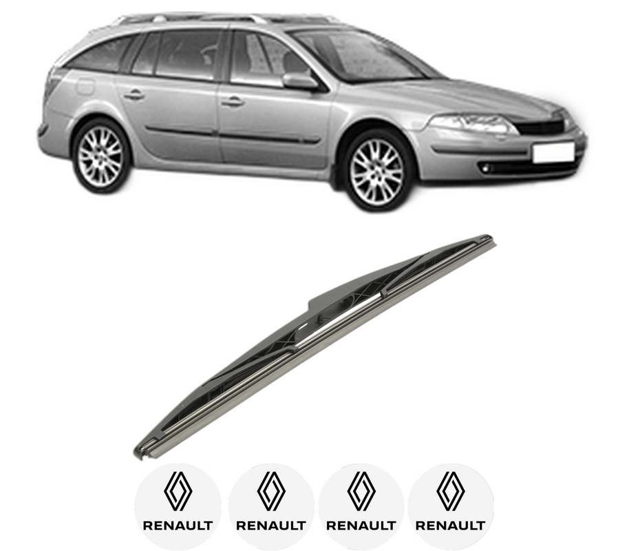 Stergator lamela spate RENAULT LAGUNA II Grandtour (KG0/1_) din 2001 - 2007, pentru luneta auto, Bosch Twin, din cauciuc siliconat rezistent, 4 Stickere Auto RENAULT