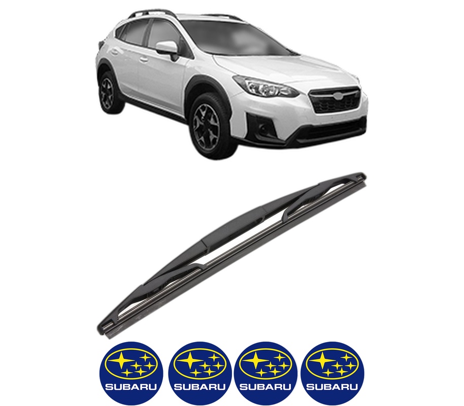 Stergator lamela spate SUBARU XV (GT) din 2017, pentru luneta auto, Valeo Silencio, din cauciuc siliconat rezistent, 4 Stickere Auto SUBARU