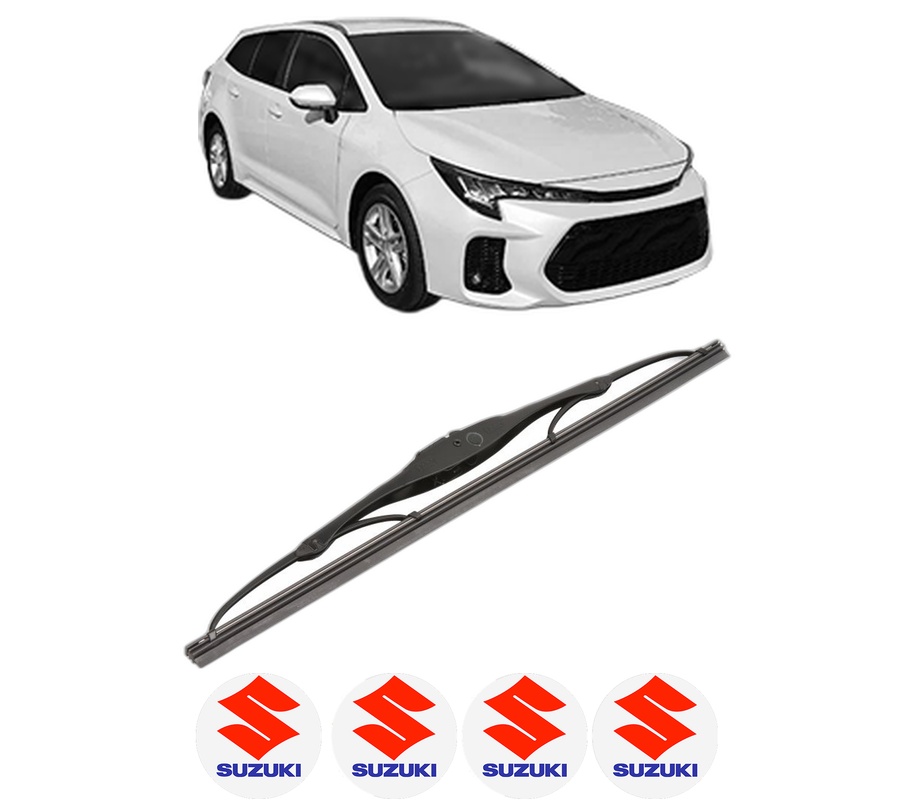 Stergator lamela spate SUZUKI SWACE (AMZ_) din 2020, pentru luneta auto, Valeo Silencio, din cauciuc siliconat rezistent, 4 Stickere Auto SUZUKI