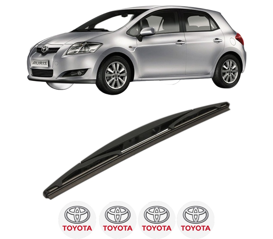 Stergator lamela spate TOYOTA AURIS (_E15_) din 2006 - 2012, pentru luneta auto, Bosch Twin, din cauciuc siliconat rezistent, 4 Stickere Auto TOYOTA