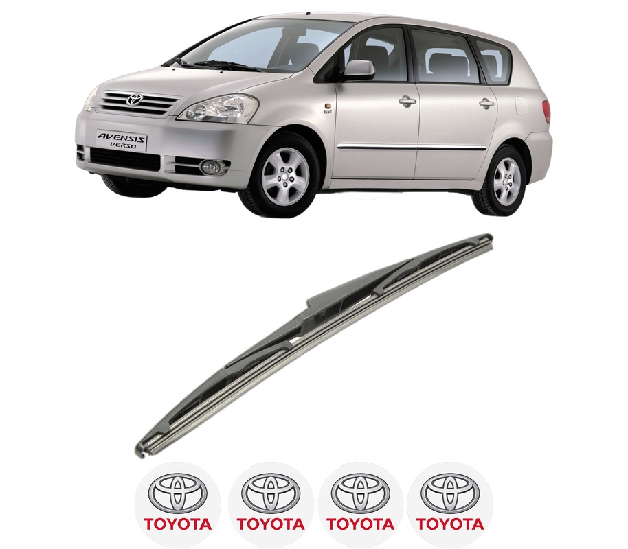Stergator lamela spate TOYOTA AVENSIS VERSO (_M2_) din 2001 - 2010, pentru luneta auto, Bosch Twin, din cauciuc siliconat rezistent, 4 Stickere Auto TOYOTA