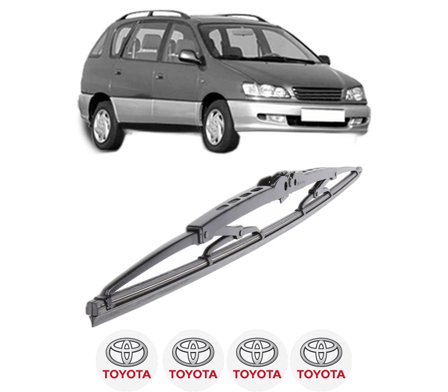 Stergator lamela spate TOYOTA PICNIC (_XM1_) din 1996 - 2001, pentru luneta auto, Bosch Twin, din cauciuc siliconat rezistent, 4 Stickere Auto TOYOTA