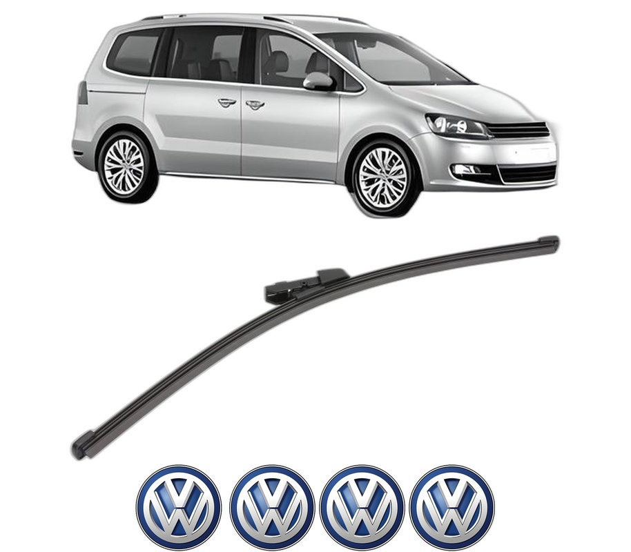 Stergator lamela spate Volkswagen SHARAN (7N1, 7N2) din 2010 - 2022, pentru luneta auto, Valeo Silencio Xtrm, din cauciuc siliconat rezistent, 4 Stickere Auto VW