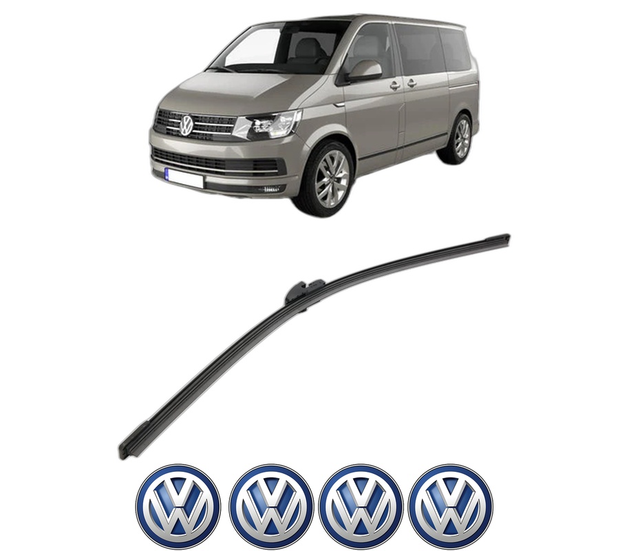 Stergator lamela spate Volkswagen TRANSPORTER T5 Bus (7HB, 7HJ, 7EB, 7EJ) din 2003 - 2015, pentru luneta auto, Bosch Aerotwin, din cauciuc siliconat rezistent, 4 Stickere Auto VW