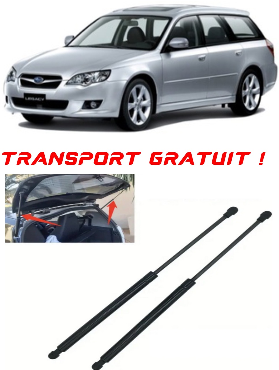 Set 2 amortizoare Haion portbagaj pentru masina Subaru LEGACY V Estate (BR)