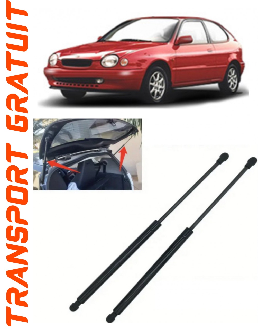 Set 2 amortizoare Haion portbagaj pentru masina Toyota Corolla